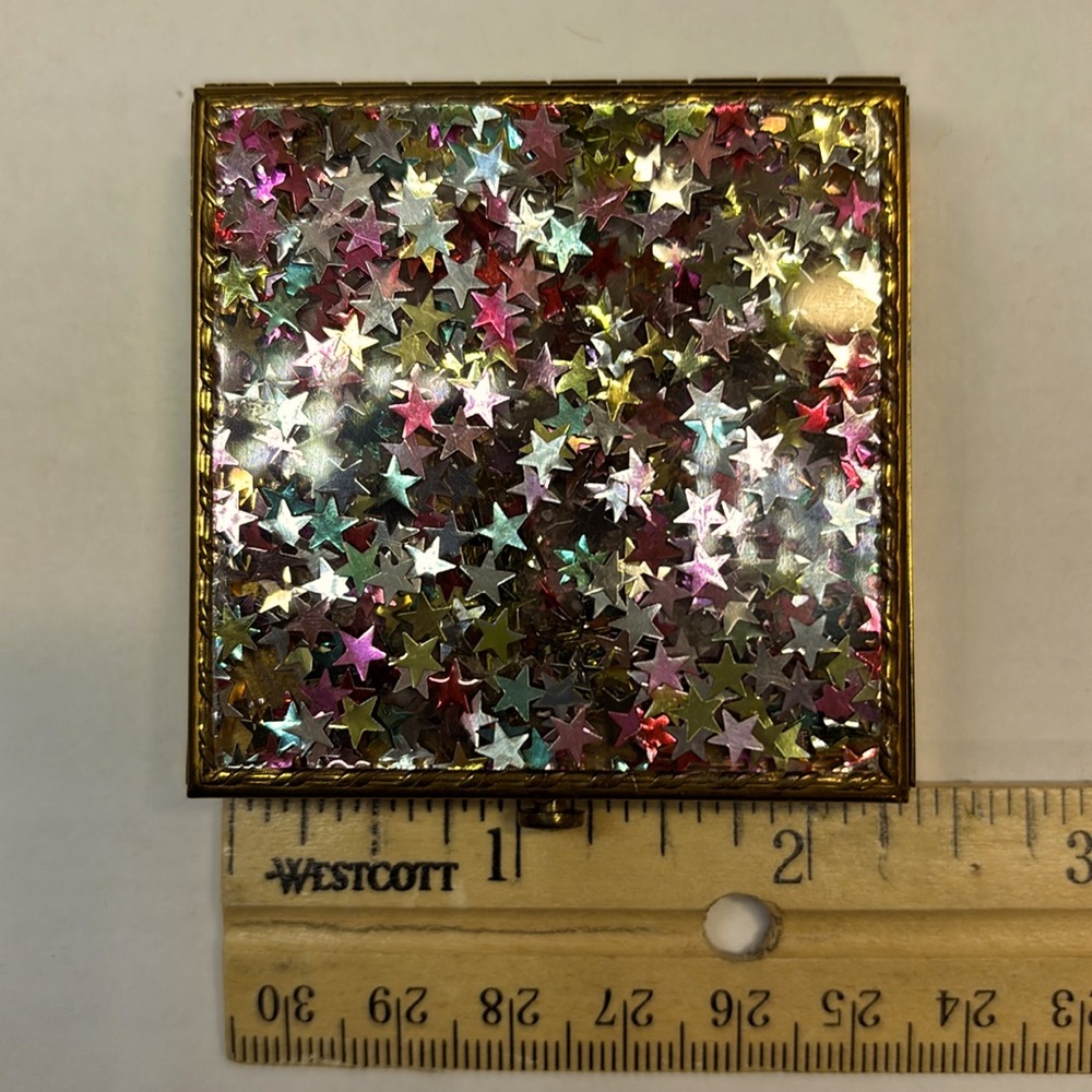 Multicolor Glitter Vintage Compact